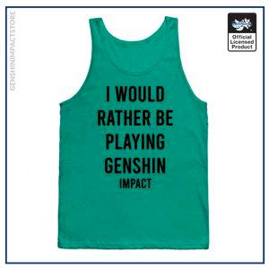 I would rather be playing Genshin shirt sticker gift