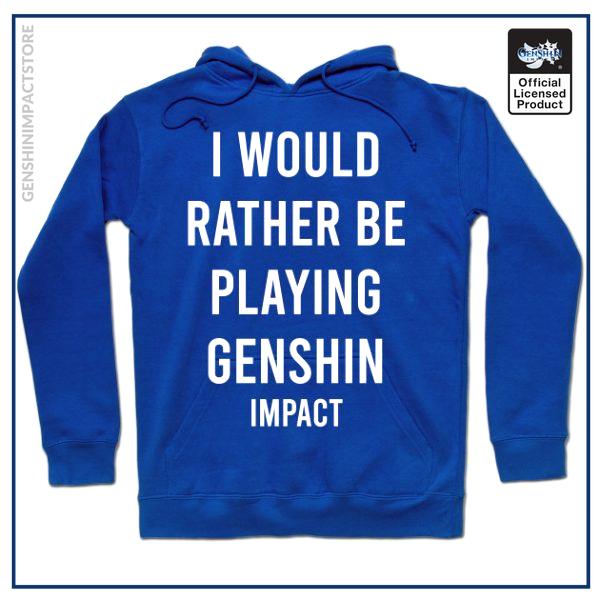 I would rather be playing Genshin Impact shirt sticker gift