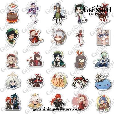 10/50Pcs/set Genshin Impact World Game Stickers