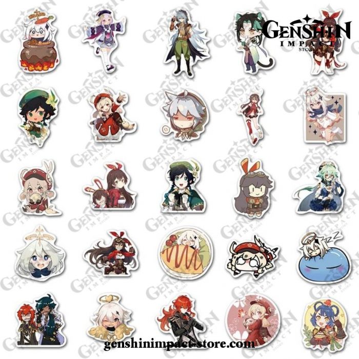 10/50Pcs/set Genshin Impact World Game Stickers