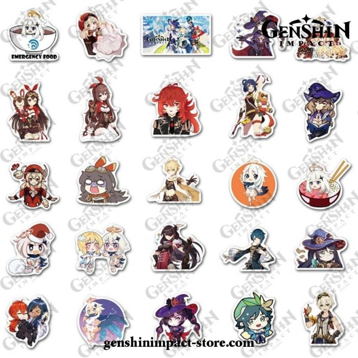 10/50Pcs/set Genshin Impact World Game Stickers