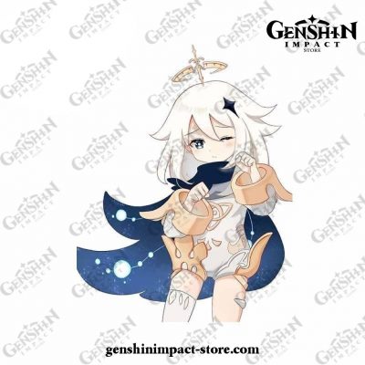 13Cm X 10.1Cm Cute Genshin Impact Paimon Waterproof Car Sticker