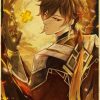 2021 Diluc Genshin Impact Vintage Kraft Paper Poster