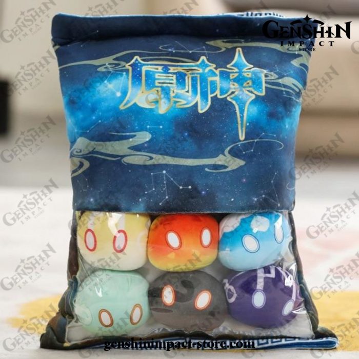 6/8 Slimes/bag Genshin Impact Dolls Bouncing Bomb Plush Toy 8 Slimes A Bag