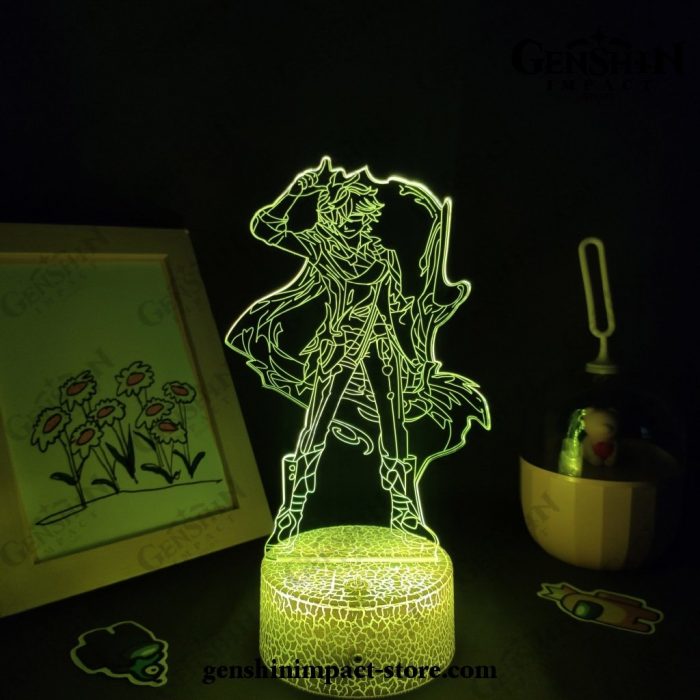 Cool Zhong Li Genshin Impact Figure 3D Lamp Led Rgb Night Lights