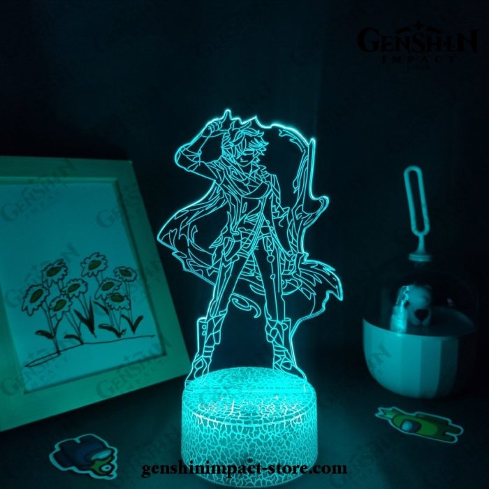 Cool Zhong Li Genshin Impact Figure 3D Lamp Led Rgb Night Lights
