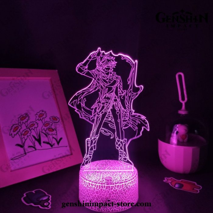 Cool Zhong Li Genshin Impact Figure 3D Lamp Led Rgb Night Lights