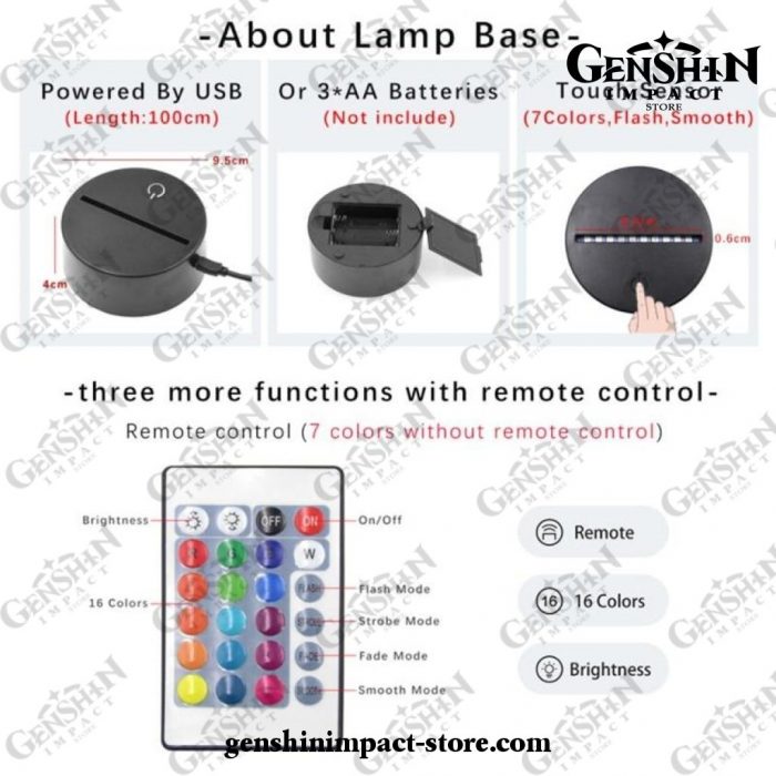 Cute Ganyu Genshin Impact Figure 3D Lamp Led Rgb Night Lights