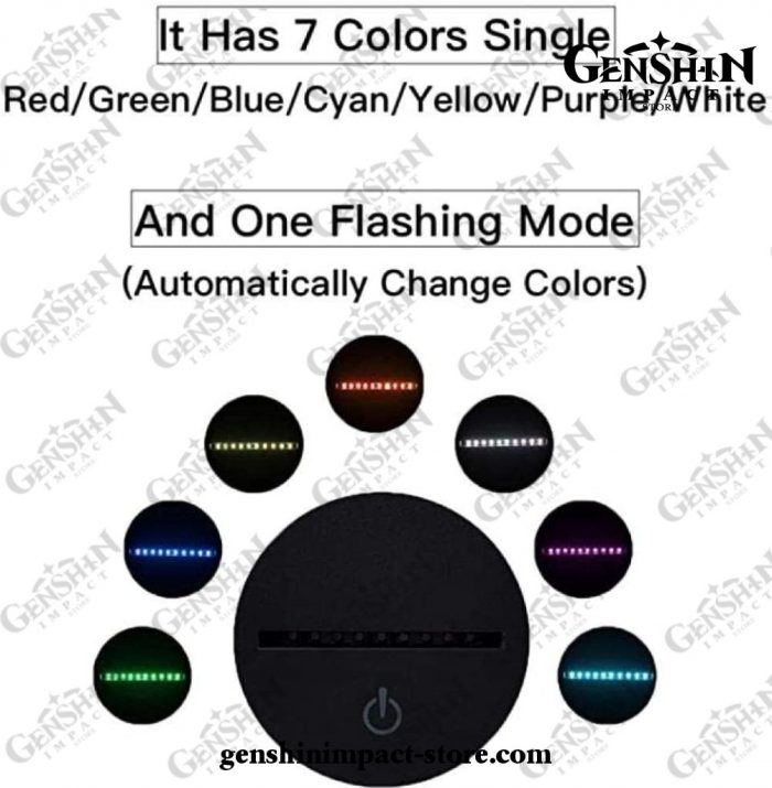 Cute Keqing Genshin Impact Figure 3D Lamp Led Rgb Night Lights