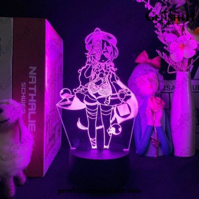 Cute Qiqi Genshin Impact Figure 3D Lamp Led Rgb Night Lights