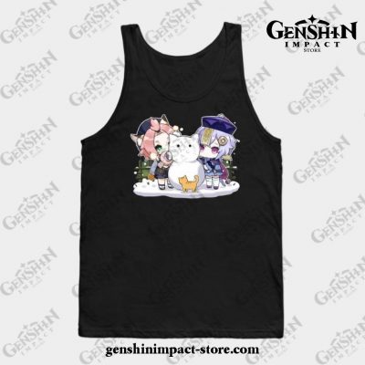 Diona And Qiqi [Genshin Impact] Tank Top Black / S