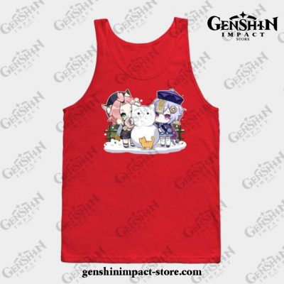 Diona And Qiqi [Genshin Impact] Tank Top Red / S