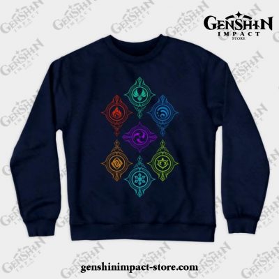 Elements Of World Crewneck Sweatshirt Navy Blue / S