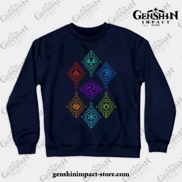 Elements Of World Crewneck Sweatshirt Navy Blue / S