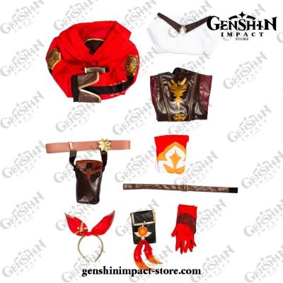 Genshin Impact Amber Cosplay Costume Jumpsuit Outfits
