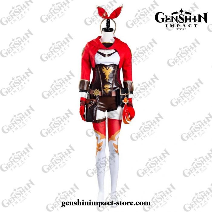 Genshin Impact Amber Cosplay Costume Jumpsuit Outfits