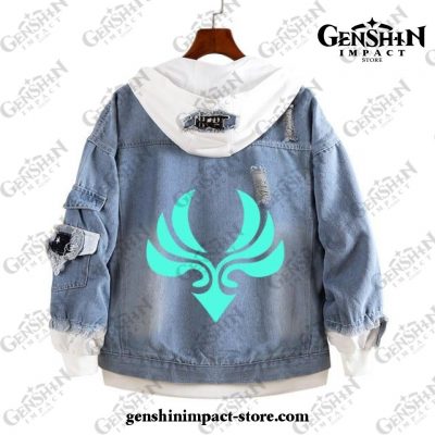 Genshin Impact Anemo Vision Demin Jacket Style 1 / S