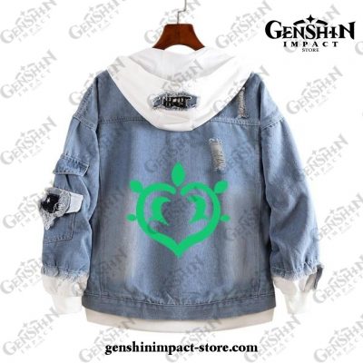 Genshin Impact Dendro Vision Demin Jacket Style 2 / S