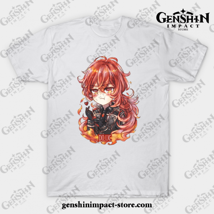 Genshin Impact Diluc 2 T-Shirt White / S