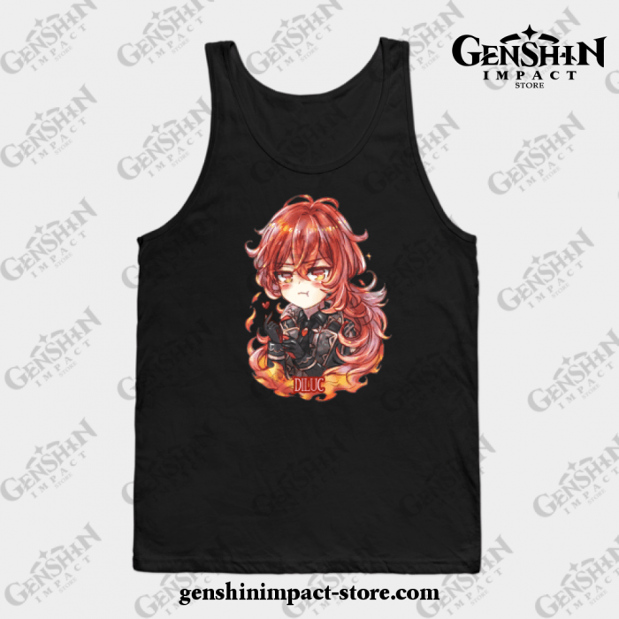 Genshin Impact Diluc 2 Tank Top Black / S