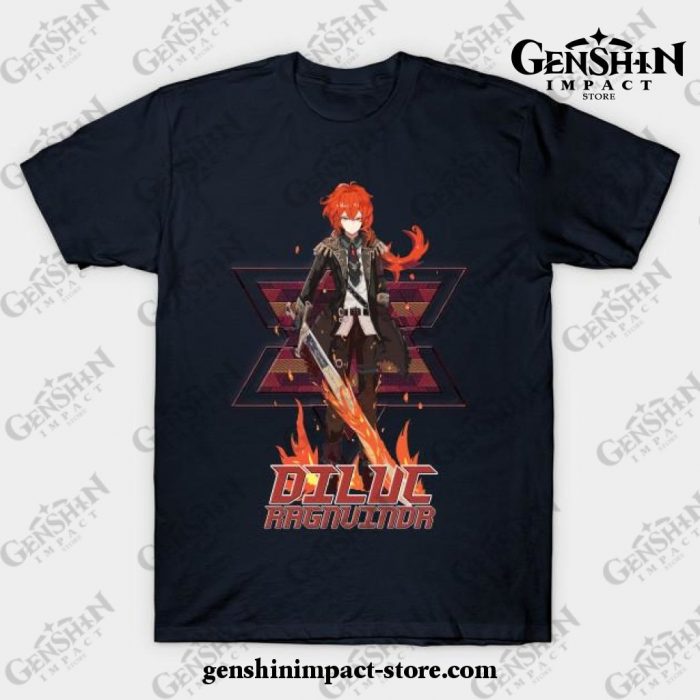 Genshin Impact - Diluc 3.1 T-Shirt Navy Blue / S