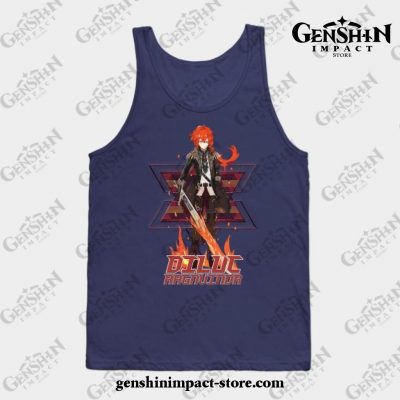 Genshin Impact - Diluc 3.1 Tank Top Navy Blue / S
