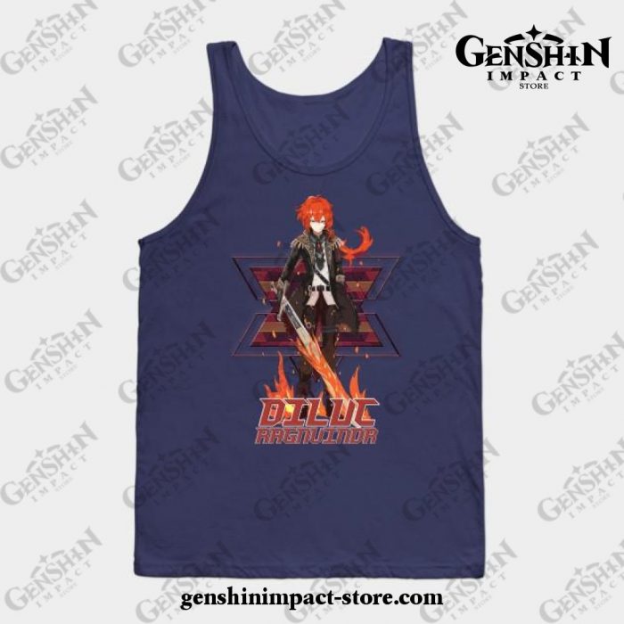 Genshin Impact - Diluc 3.1 Tank Top Navy Blue / S