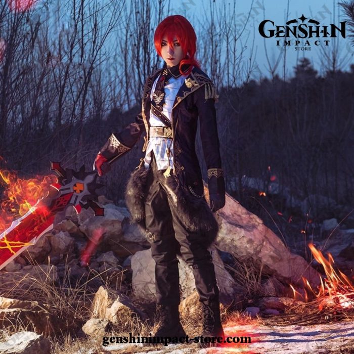 Genshin Impact Diluc Cosplay Costume Uniform Outfit