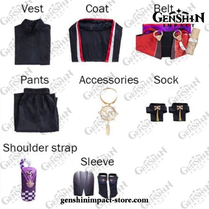 Genshin Impact Fatui Cosplay Costume Full Set / L