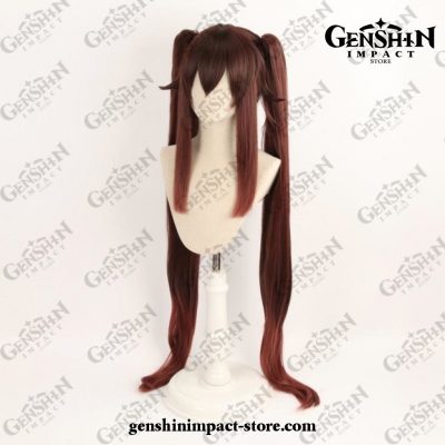 Genshin Impact Hutao Women Long Ponytails Wig Cosplay