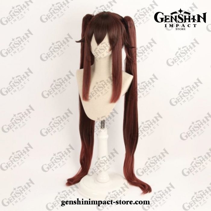Genshin Impact Hutao Women Long Ponytails Wig Cosplay