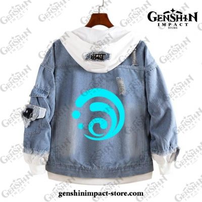 Genshin Impact Hydro Vision Demin Jacket Style 1 / S