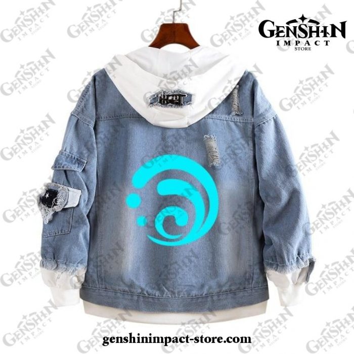 Genshin Impact Hydro Vision Demin Jacket Style 1 / S