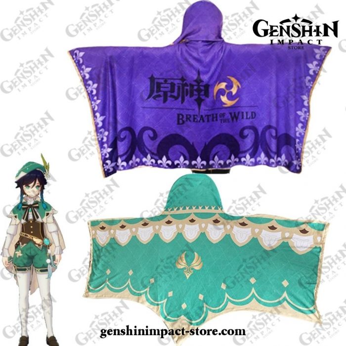 Genshin Impact Keqing Venti Cosplay Cloak