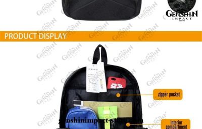 Genshin Impact Main Characters 3D Student Backpack
