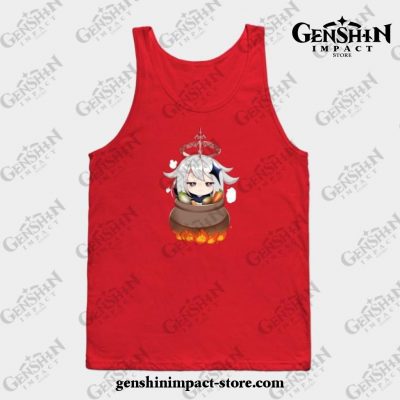 Genshin Impact Paimon Emergency Food Tank Top Red / S