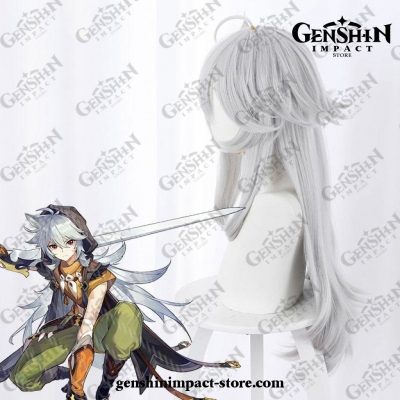 Genshin Impact Razor Long Gray Wig Cosplay
