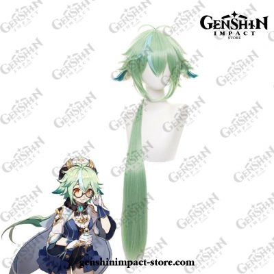 Genshin Impact Sucrose Long Wig With Ears Cosplay