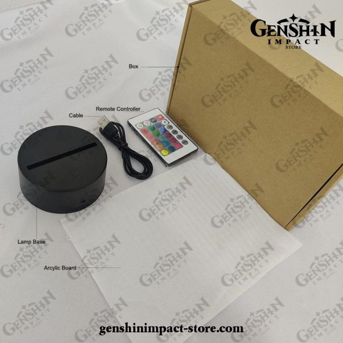 Genshin Impact Vision Figure 3D Lamp Led Rgb Night Lights