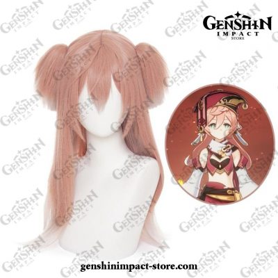 Genshin Impact Yanfei Clip Ponytails Long Wig Cosplay Costume