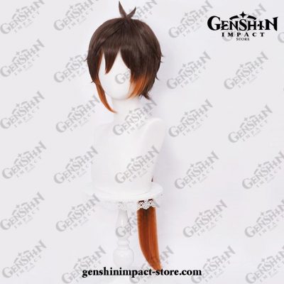 Genshin Impact Zhongli Long Wig Anime Cosplay