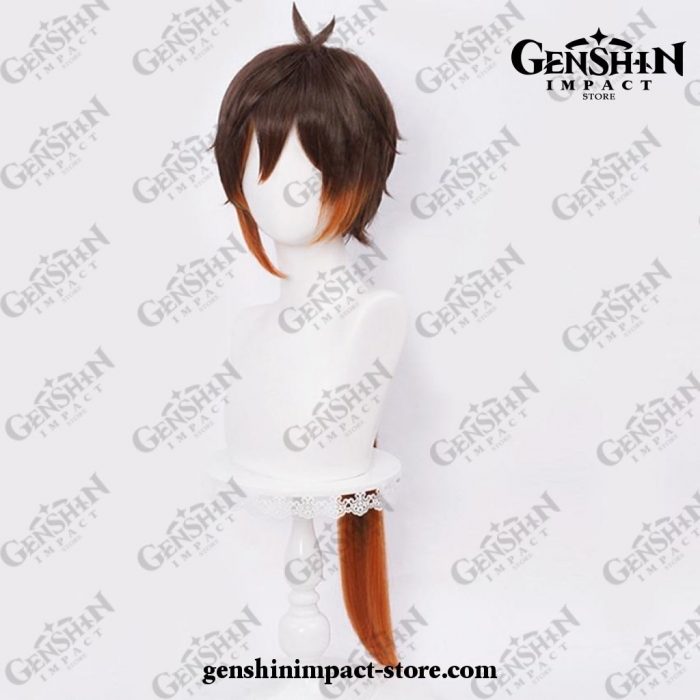 Genshin Impact Zhongli Long Wig Anime Cosplay