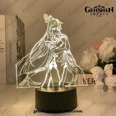 New Ningguang Genshin Impact 3D Lamp Led Rgb Night Lights 7 Color No Remote