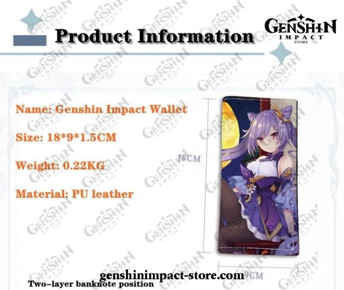 New Style Keqing Genshin Impact Long Wallet