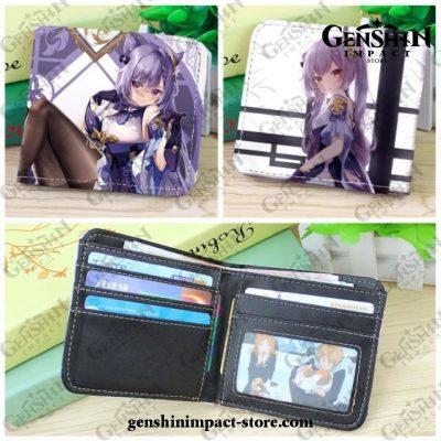 New Style Keqing Genshin Impact Pu Wallet Short