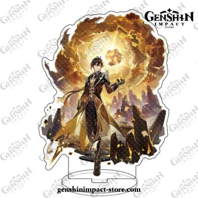 New Style Zhongli Genshin Impact Double-Side Acrylic Stand Figure Model