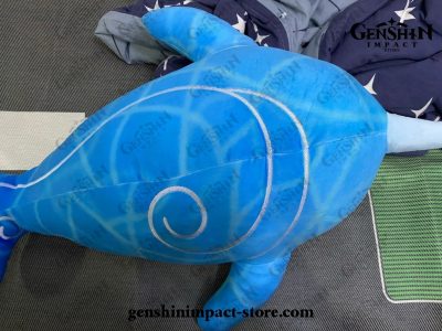Swallowing Sky Whale Genshin Impact Blue Plush Pillow