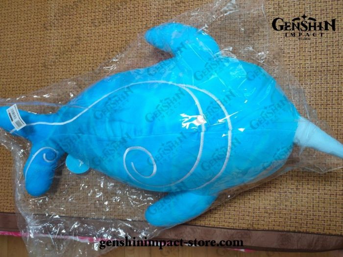 Swallowing Sky Whale Genshin Impact Blue Plush Pillow