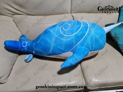 Swallowing Sky Whale Genshin Impact Blue Plush Pillow
