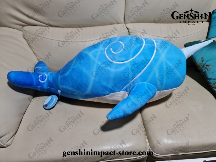 Swallowing Sky Whale Genshin Impact Blue Plush Pillow